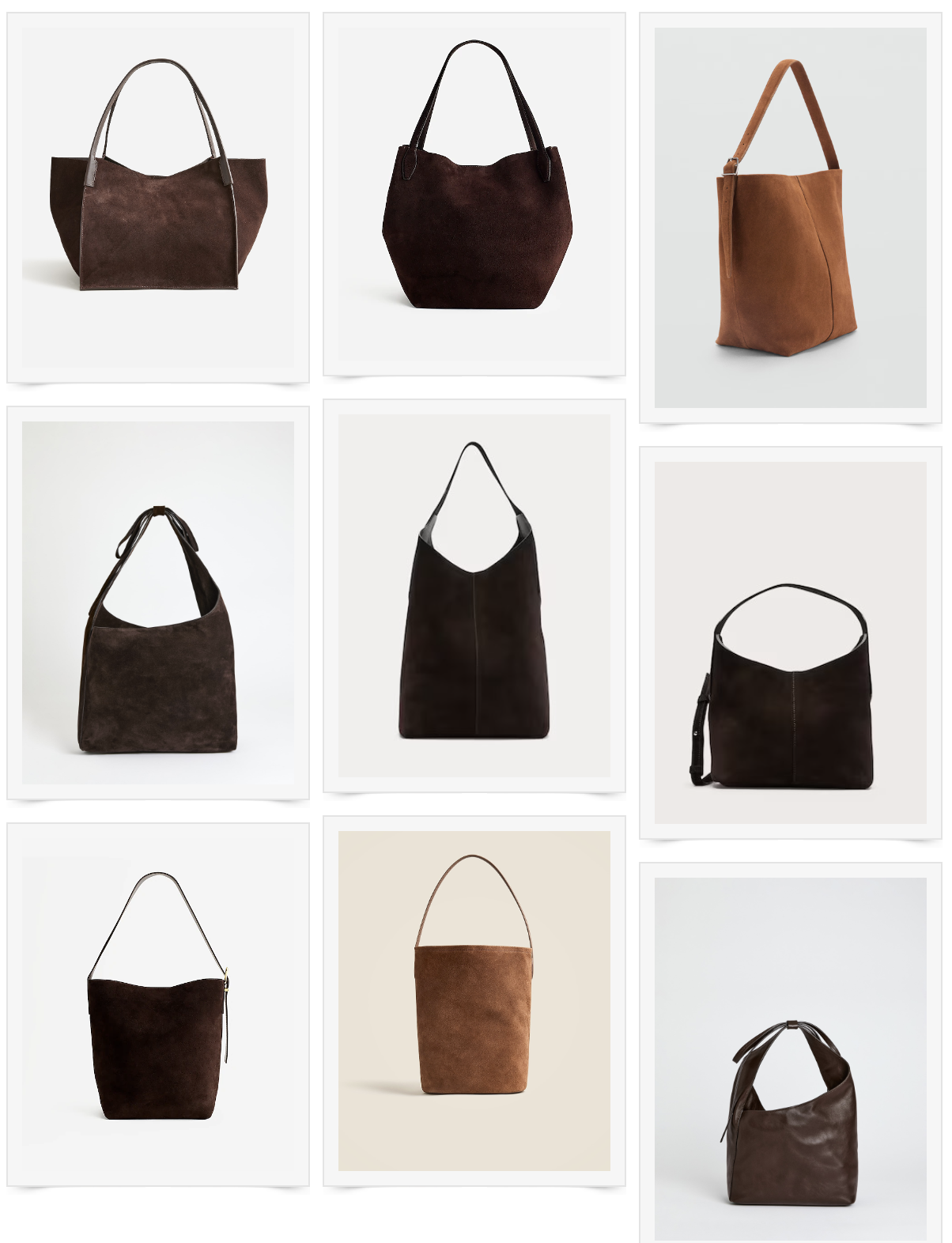 9 brown suede bags